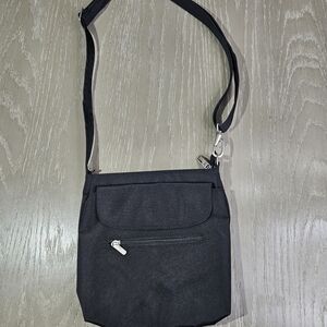 Travelon Black Crossbody Bag with Silver Accents